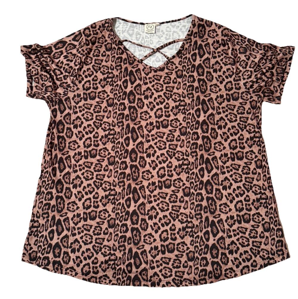 Grace & Emma Animal Print Tunic, Size 2XL